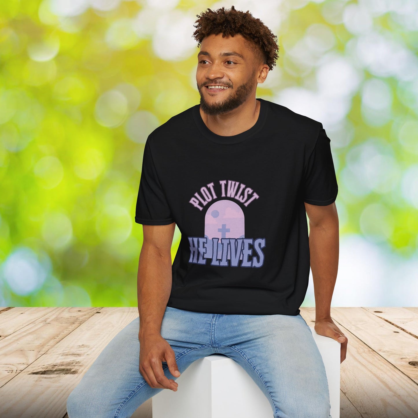 Christian Plot Twist He lives Unisex T-shirt