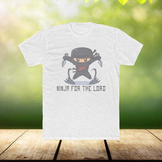 Ninja for the Lord Unisex Cotton Crew Tee - Fun Christian Shirt, Graphic Tee for Church Events, Religious Gifts, Everyday Wear