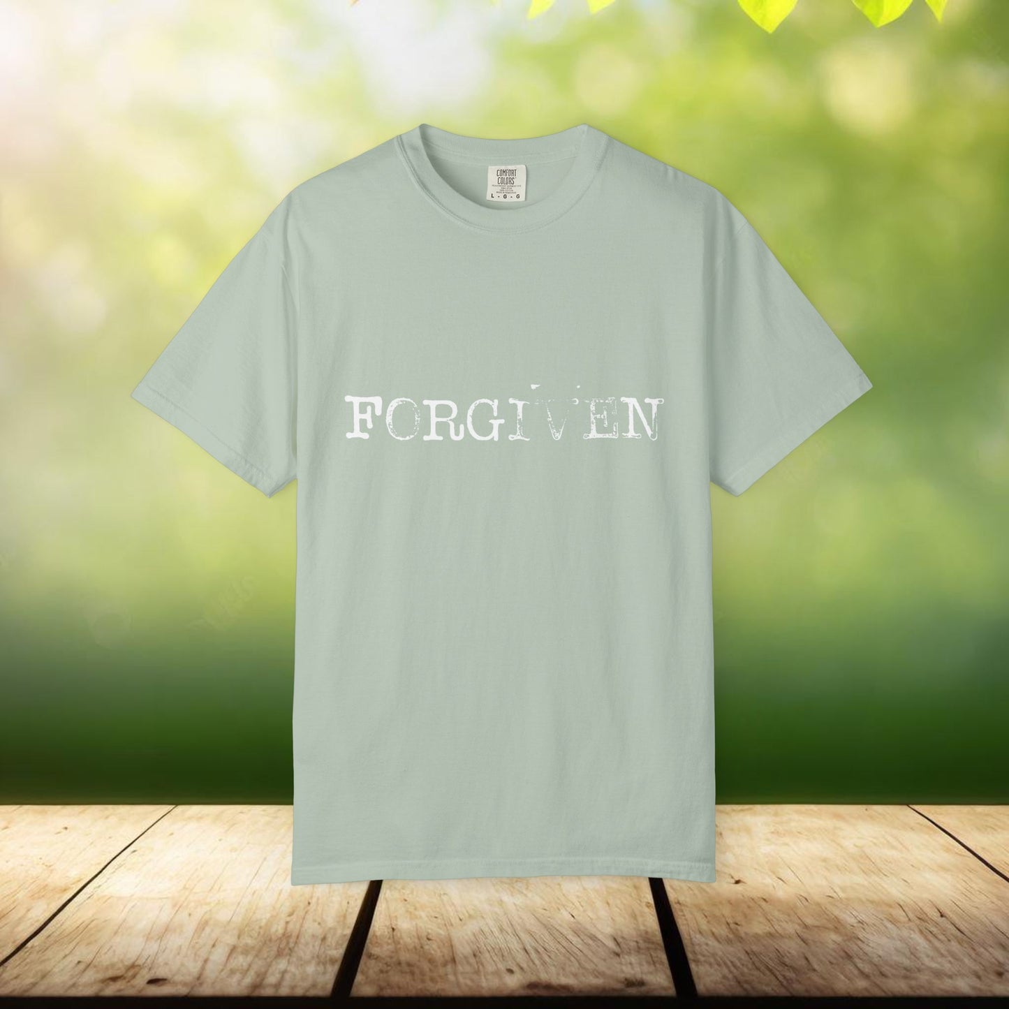 Forgiven Christian T-Shirt, Religious Tee, Unisex Garment-Dyed Shirt, Faith Apparel, Men's Women's Clothing