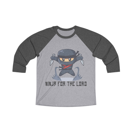 Ninja For The Lord Raglan Tee, Funny Unisex Shirt, Unique Gift for Believers, Casual Faith Apparel - Tri-Blend Raglan, Christian Clothing,