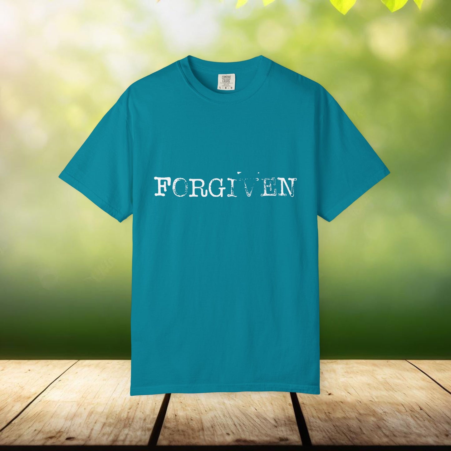 Forgiven Christian T-Shirt, Religious Tee, Unisex Garment-Dyed Shirt, Faith Apparel, Men's Women's Clothing