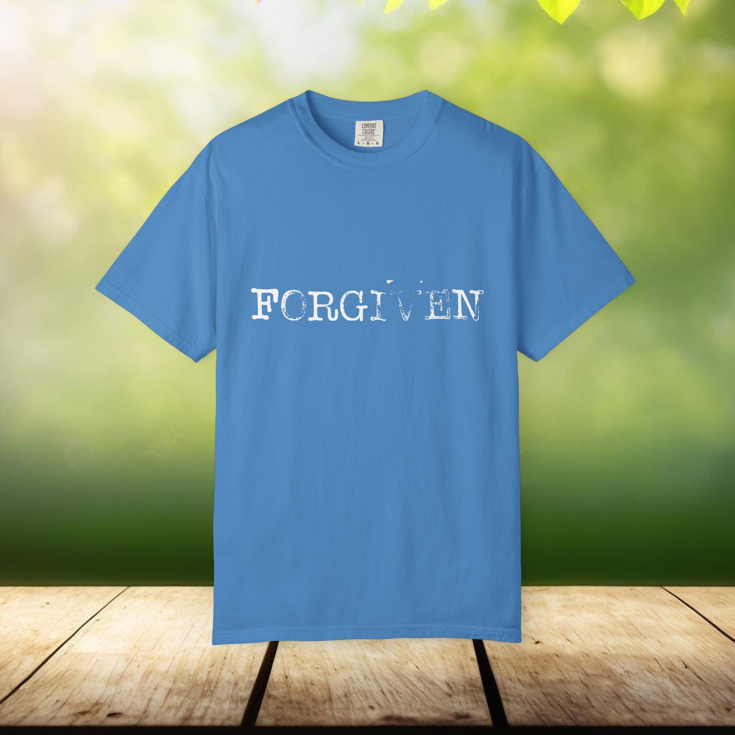 Forgiven Christian T-Shirt, Religious Tee, Unisex Garment-Dyed Shirt, Faith Apparel, Men's Women's Clothing
